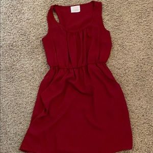 Crimson/ maroon dress